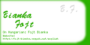 bianka fojt business card